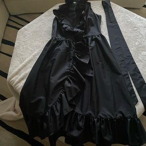 Black Wrap Cocktail Wrap Dress